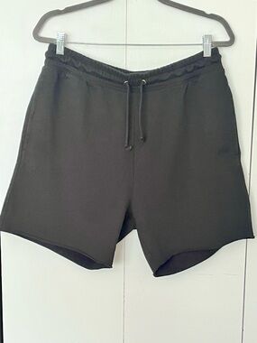 J.Crew University Terry Long Cutoff Short Black Size M NWT
